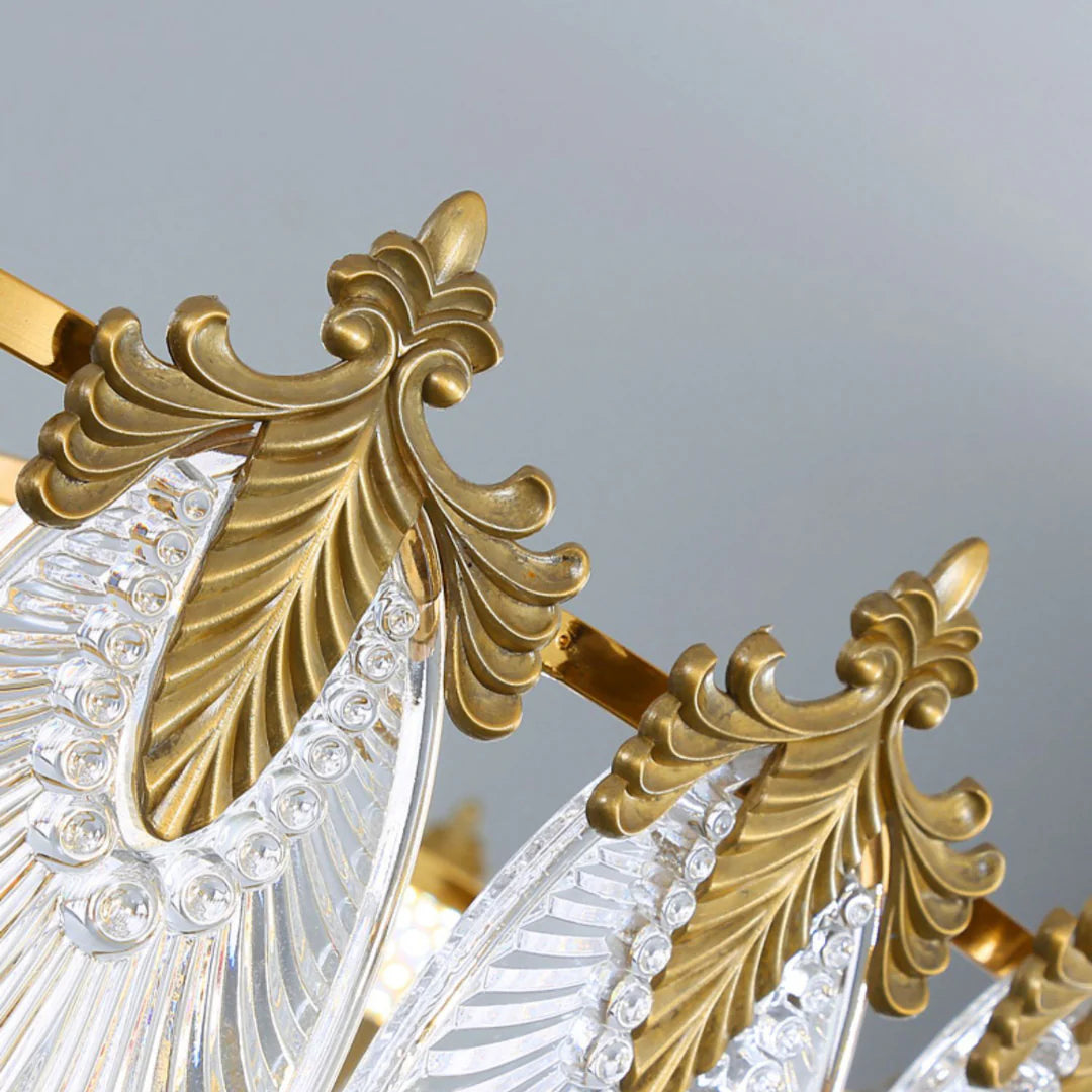 Vintage Crystal Leaf Chandelier