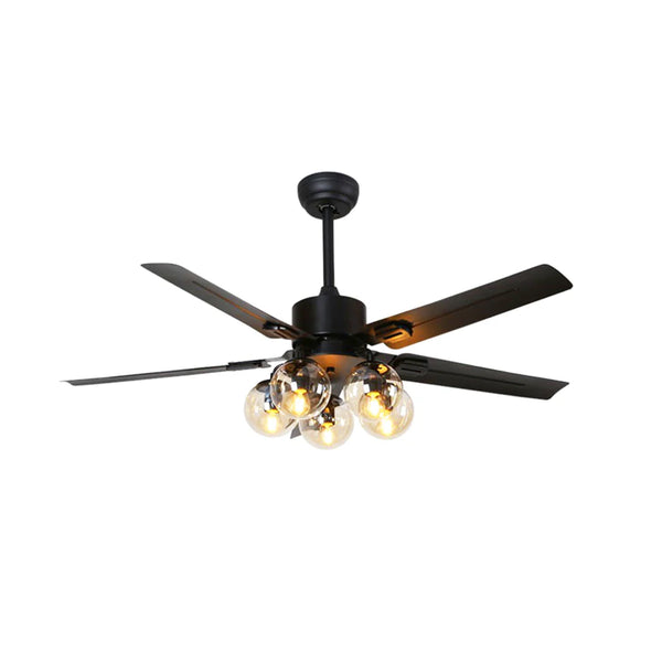 Vintage Glass Ball Ceiling Fan Light