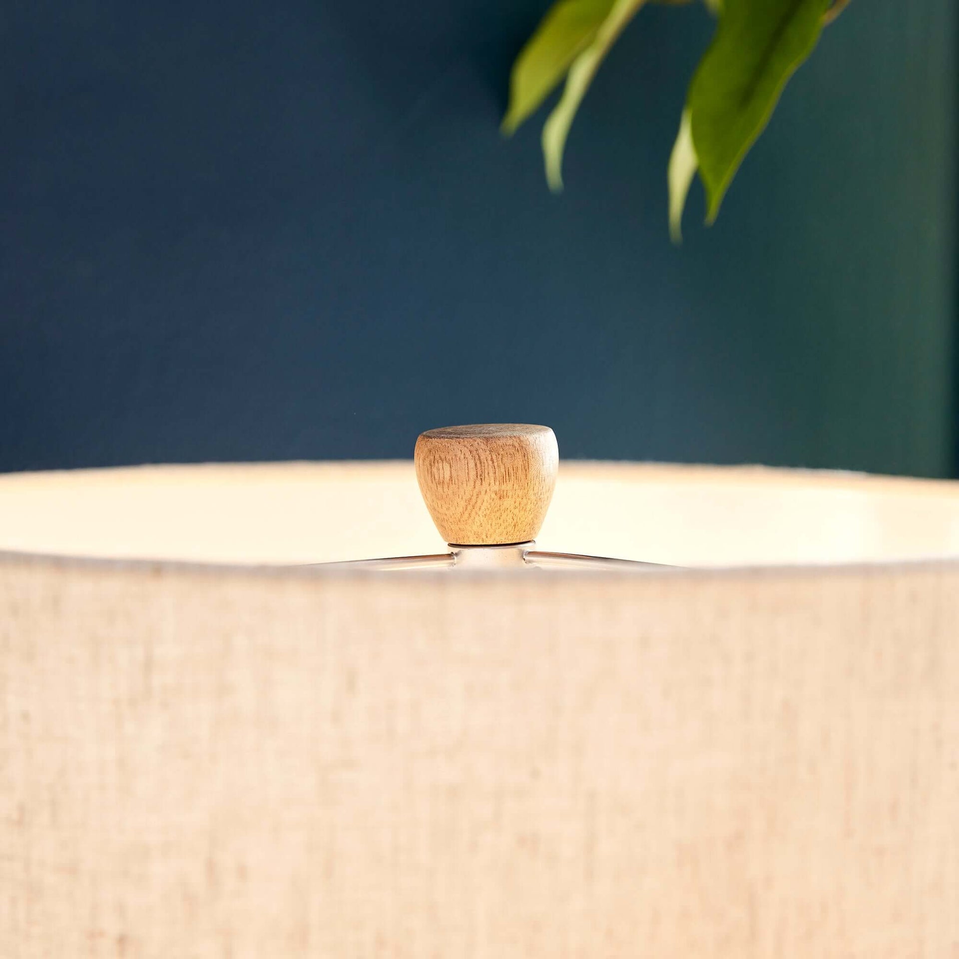 Vintage-Style Cream Ribbed Table Lamp with Linen Shade