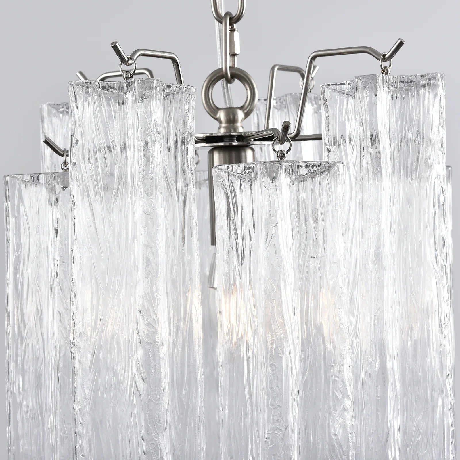 Vintage Transparent Murano Chandelier