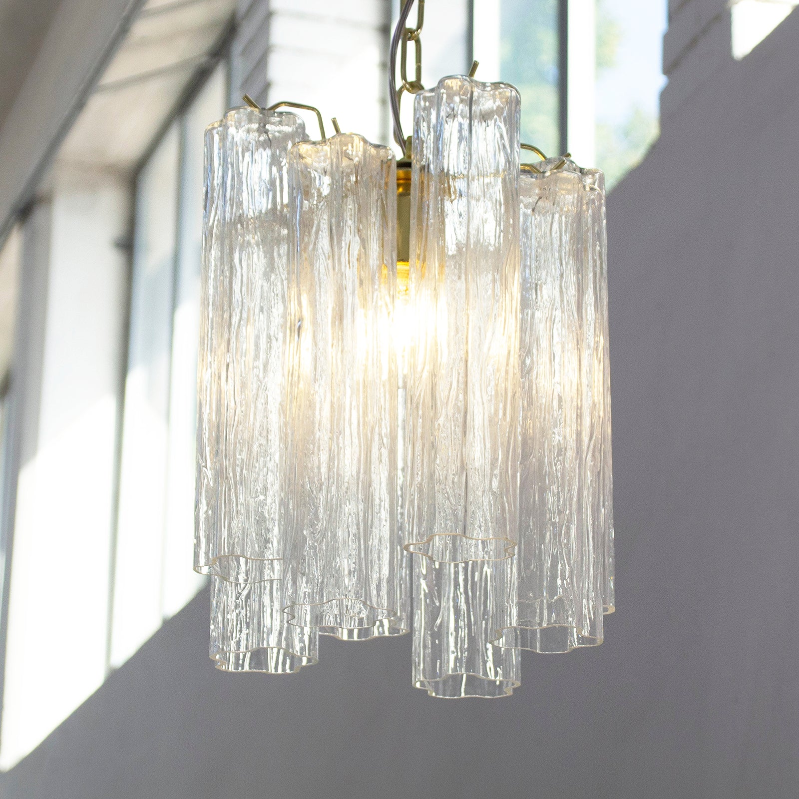 Vintage Transparent Murano Chandelier