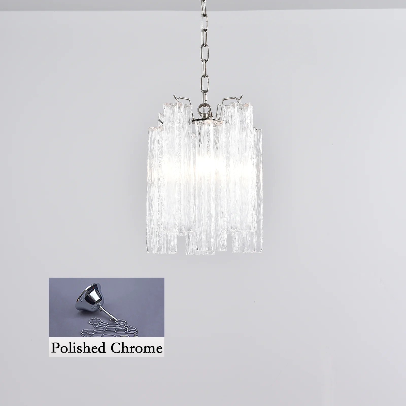Vintage Transparent Murano Chandelier