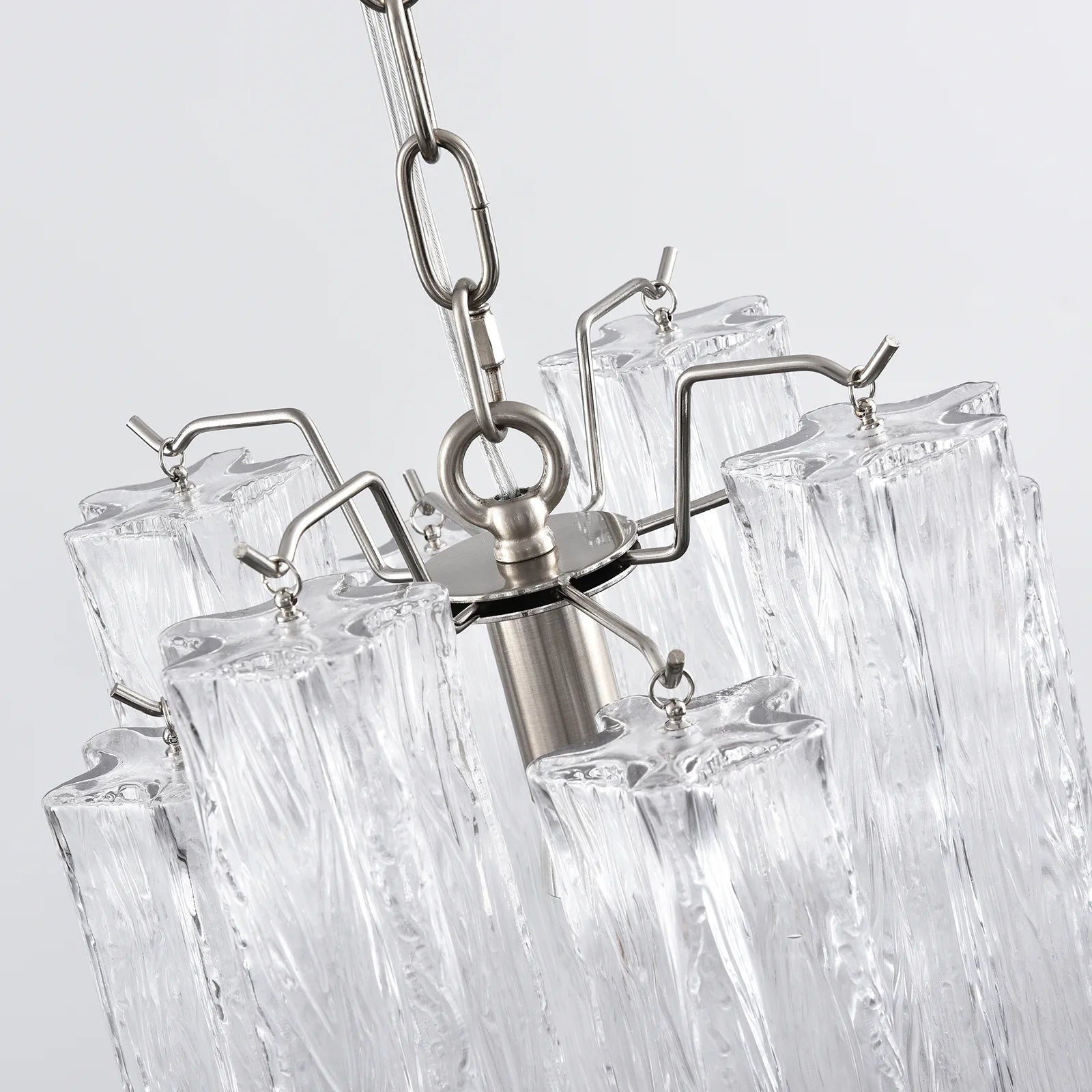 Vintage Transparent Murano Chandelier