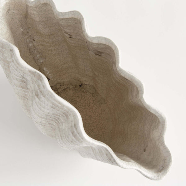 Vintage Coastal Ceramic Shell Vase