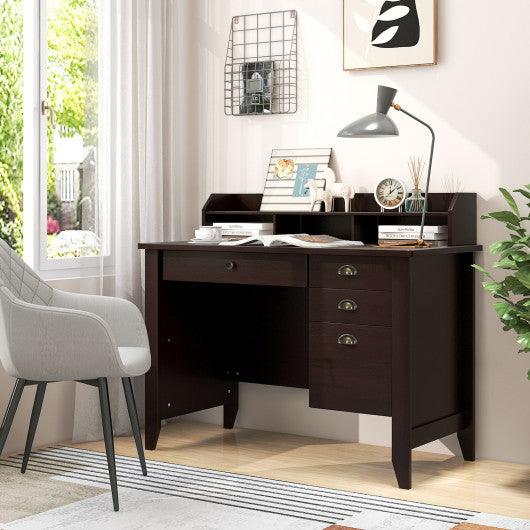 Computer Desk PC Laptop and Writing Table Workstation -Brown