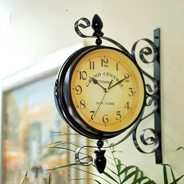 Vintage Double-Sided Station Wall Clock | Gifts for You 'n Me
