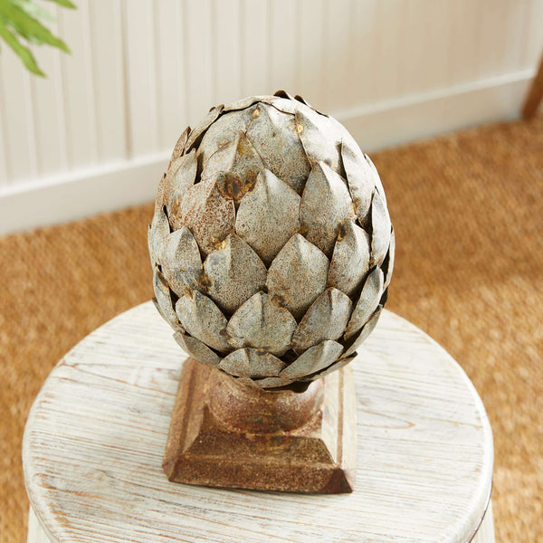 Vintage Galvanized Metal Artichoke Finial