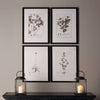 Vintage Monochromatic Botanical Herb Wall Art (Set of 4)