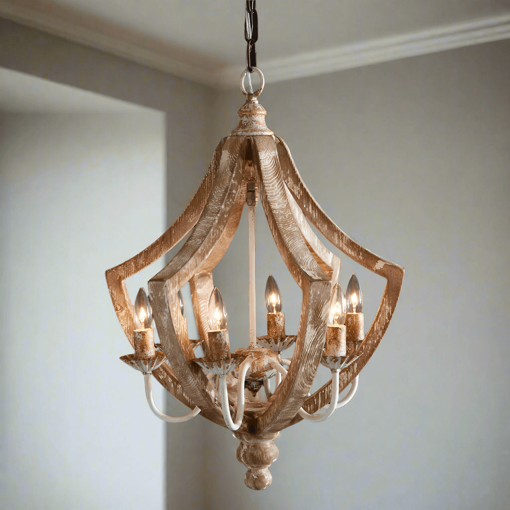 Vintage Wooden Chandelier