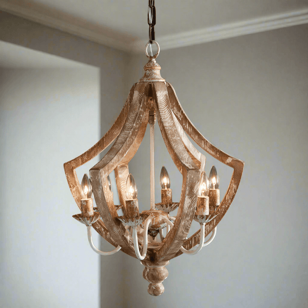 Vintage Wooden Chandelier