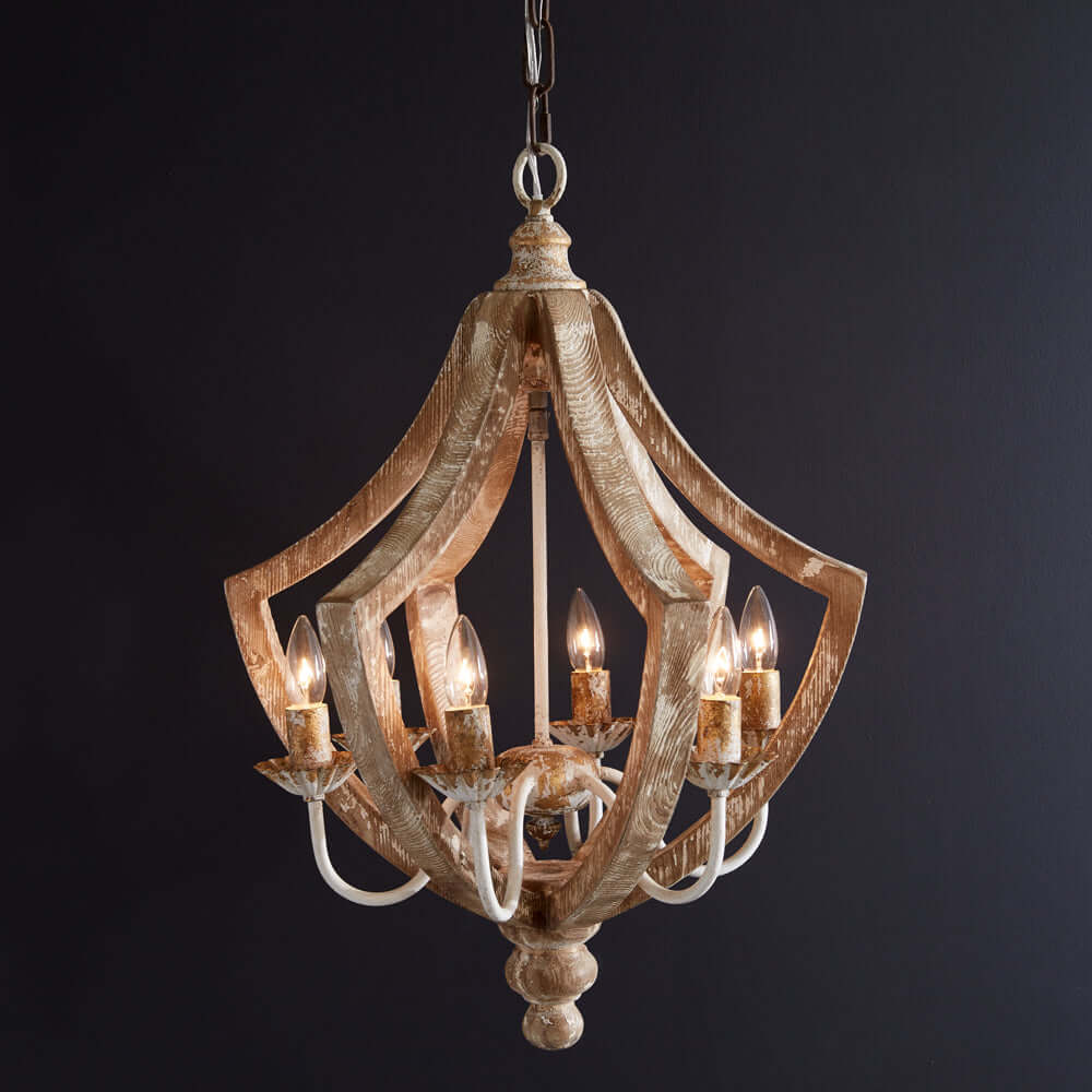 Vintage Wooden Chandelier