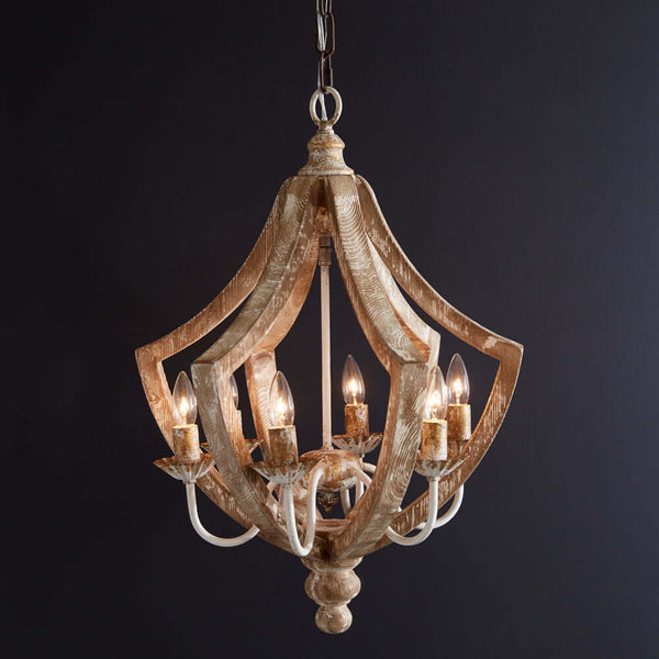 Vintage Wooden Chandelier