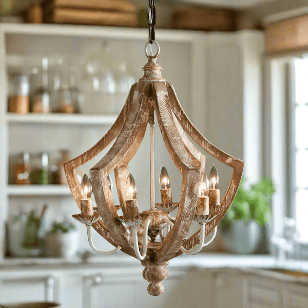 Vintage Wooden Chandelier