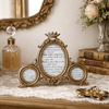 Antique Gold Crown Triple Picture Frame