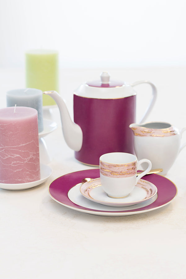 Violet Espresso Cup + Saucer (Set of 4)