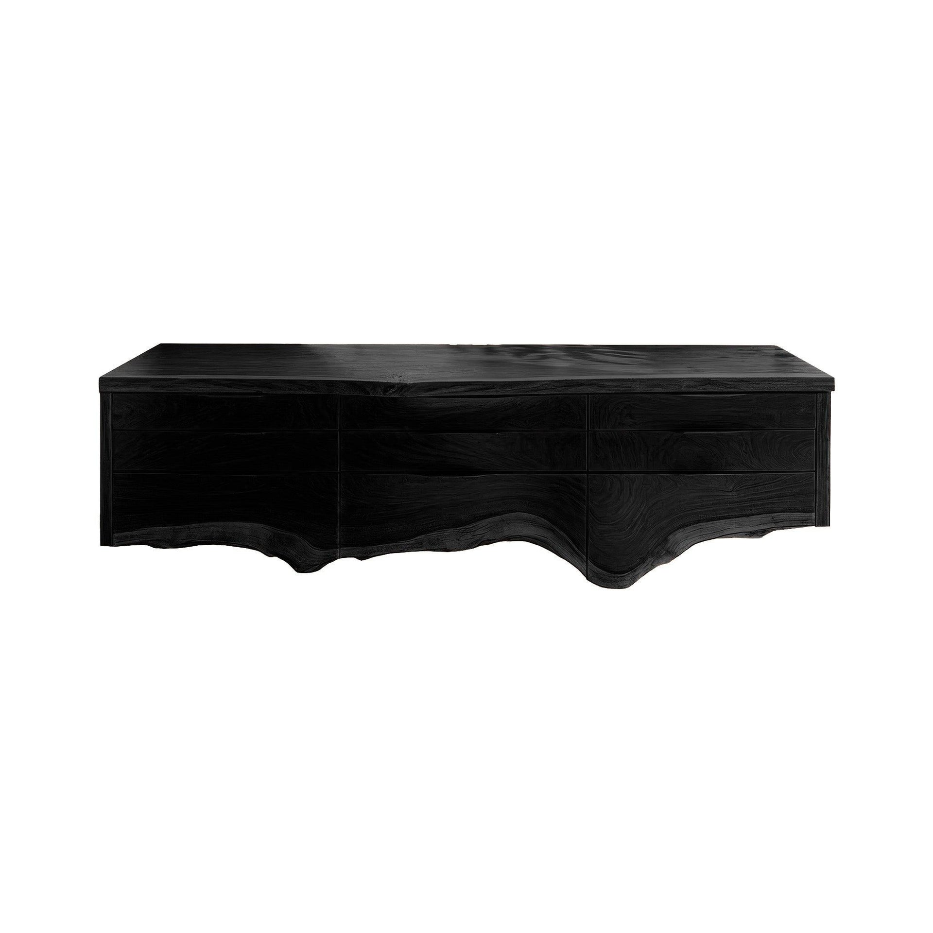 Virella Live Edge Solid Wood Floating Bathroom Vanity with Drawers