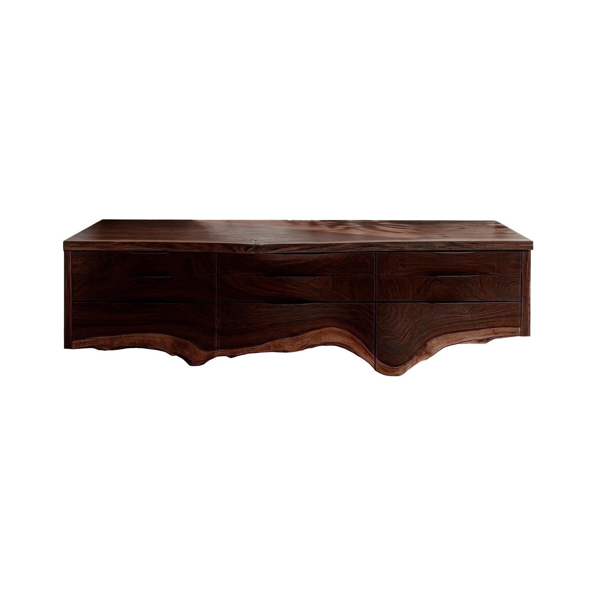 Virella Live Edge Solid Wood Floating Bathroom Vanity with Drawers