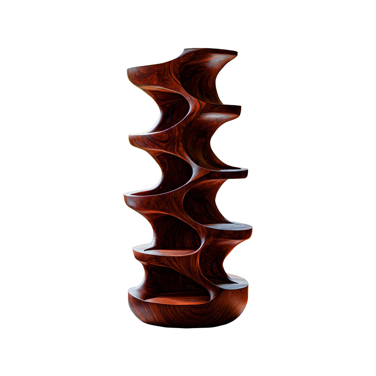 Virex Sculpted Solid Wood Tree-Inspired Cat Tree Shelf