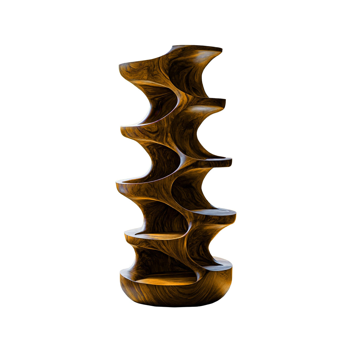 Virex Sculpted Solid Wood Tree-Inspired Cat Tree Shelf