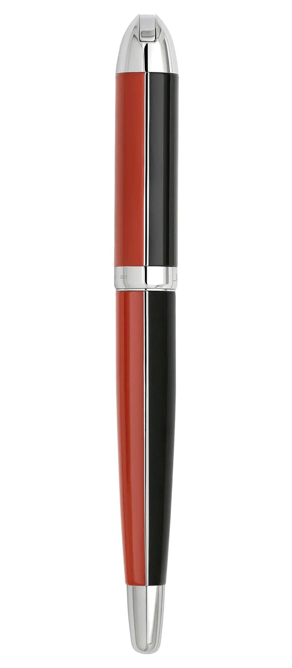 Visionary® Brass & Aluminum Enameled Fountain Pen (Medium Nib) - Red / Black - Gifts for You 'n Me