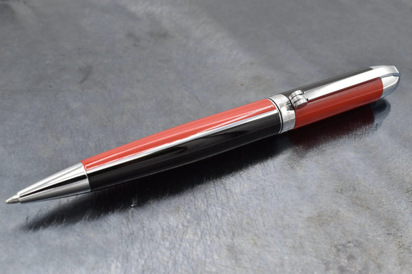 Visionary® Brass & Aluminum Enameled Ballpoint Pen - Red / Black - Gifts for You 'n Me