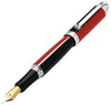 Visionary® Brass & Aluminum Enameled Fountain Pen (Fine Nib) - Red / Black
