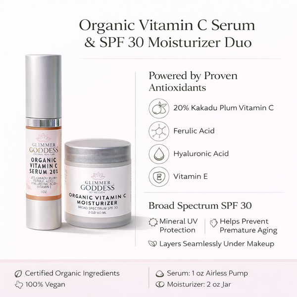 Organic Vitamin C Serum & SPF 30 Moisturizer Duo