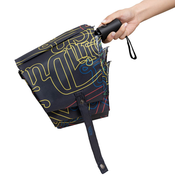 Neon Logo Compact Automatic Umbrella, Strong & Portable