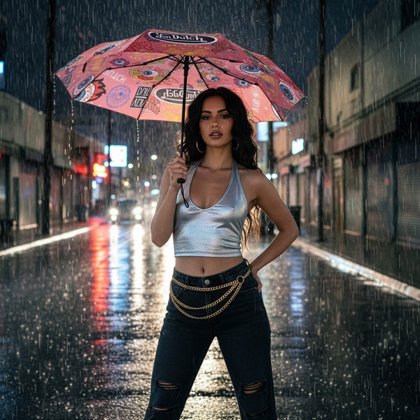Pink Jax Compact Automatic Umbrella, Strong & Portable