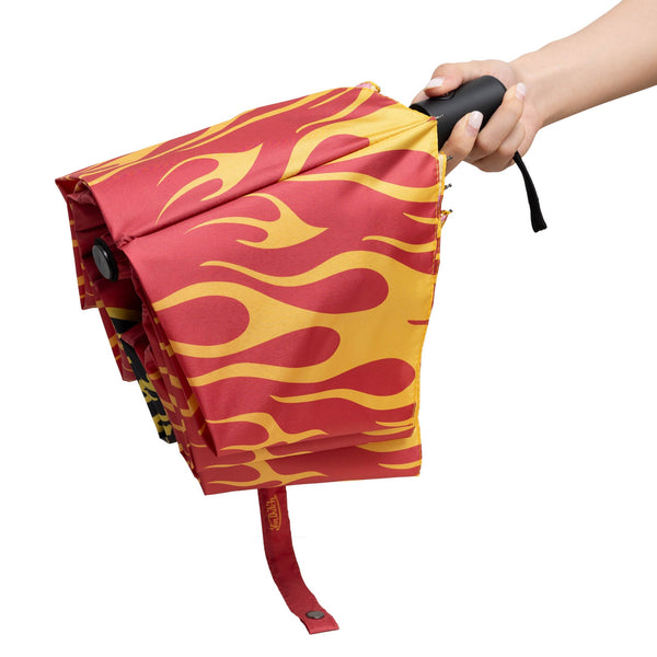 Red City of Angels Compact Automatic Umbrella, Strong & Portable