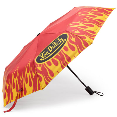 Red City of Angels Compact Automatic Umbrella, Strong & Portable