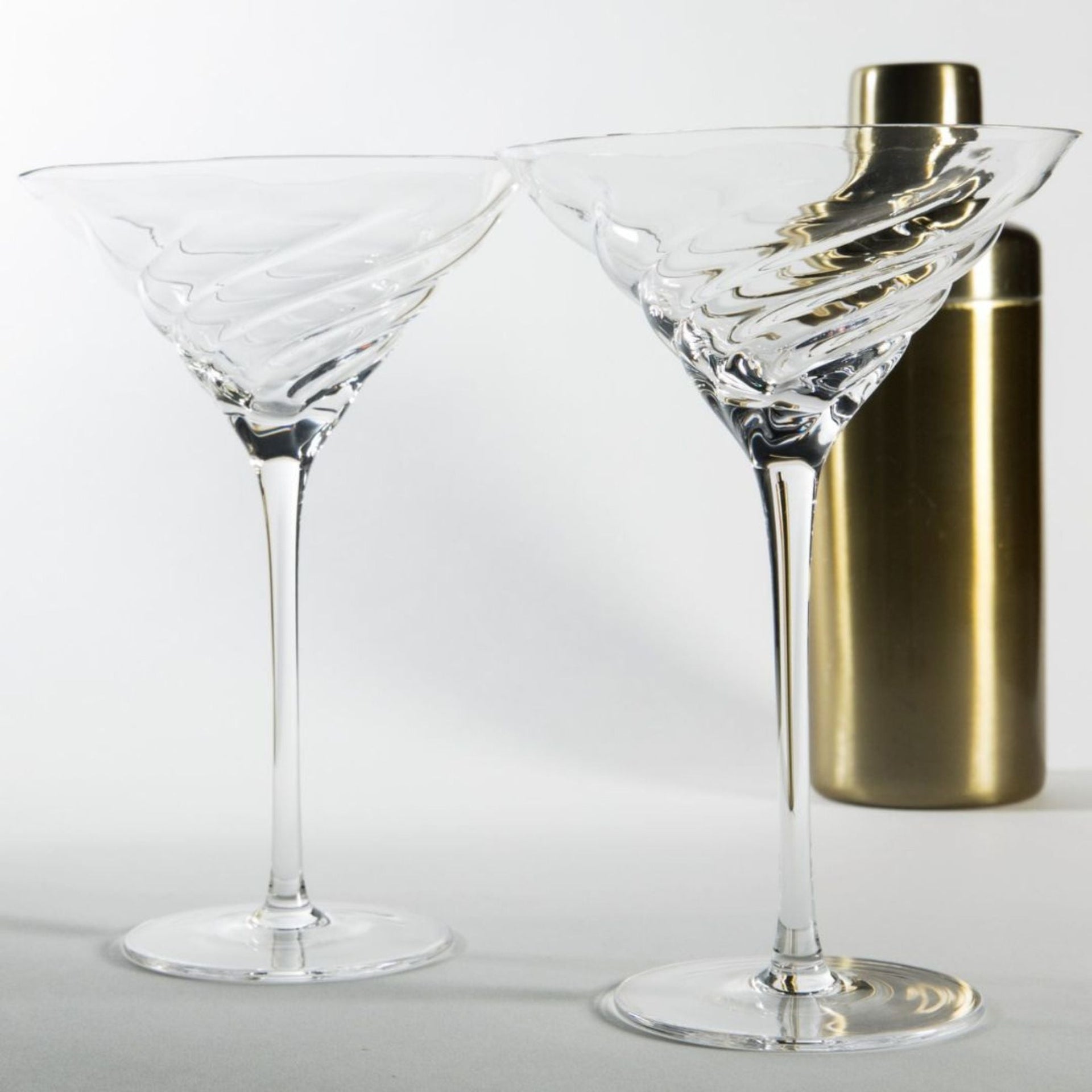 Vortex Crystal Martini Glasses – Set of 2 Luxury Stemware