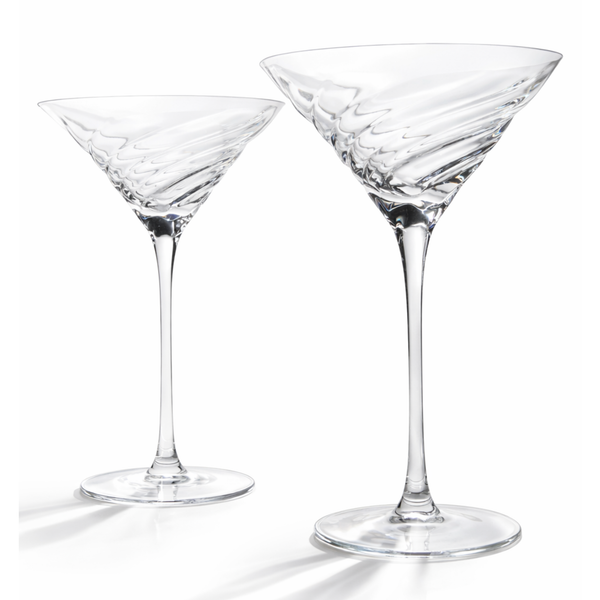 Vortex Crystal Martini Glasses – Set of 2 Luxury Stemware