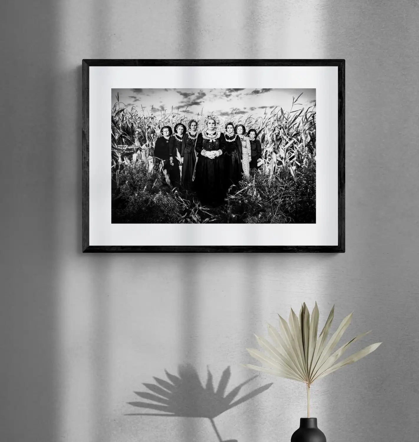 Women in Cornfield | Greece | Black & White Art Wall