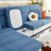 High Stretch Separate Cushion Covers Sofa Slipcover for L-Shaped Sectional Couch - Blue / 1-Seater