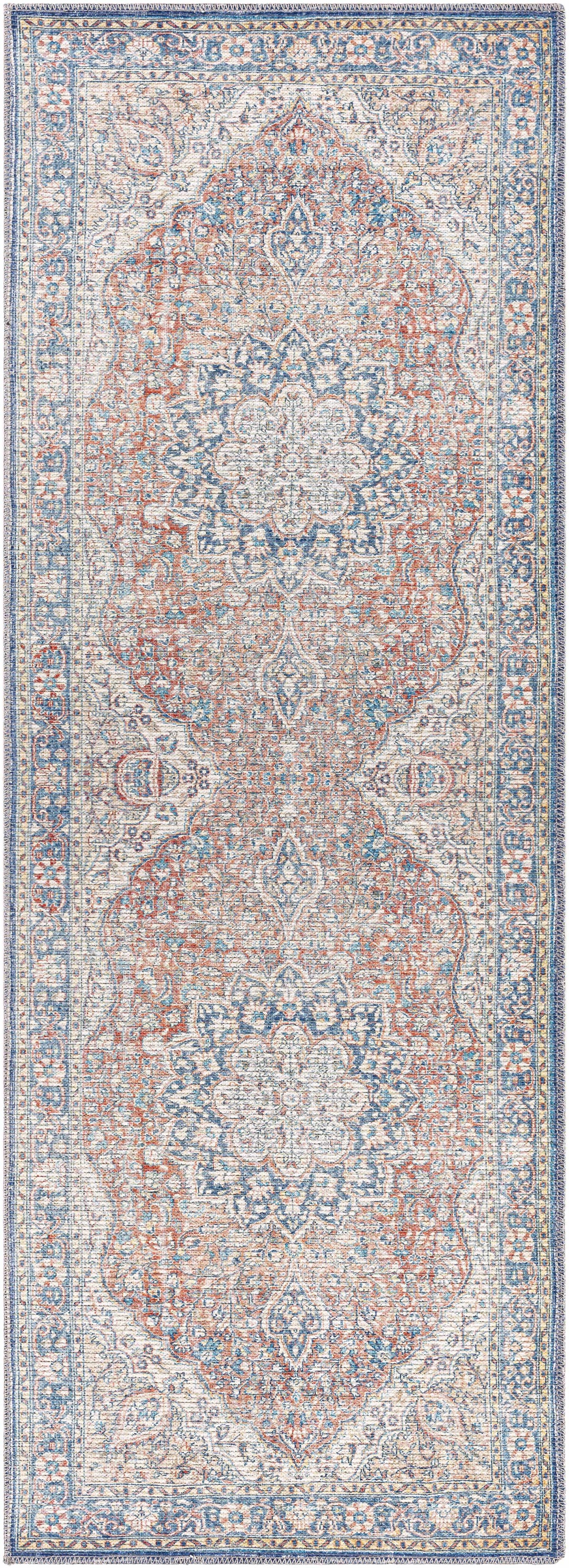 Wacousta Red&Blue Washable Rug - Clearance