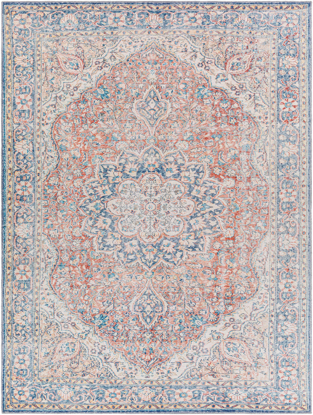 Wacousta Red&Blue Washable Rug - Clearance