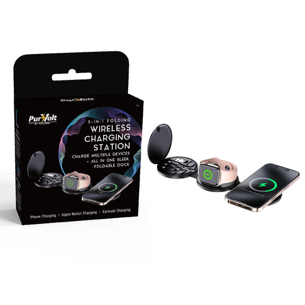 Complete Wireless Charging & Comfort Bundle – Sip & Charge 2-in-1 Mug Warmer + 5-in-1 Folding Charging Station