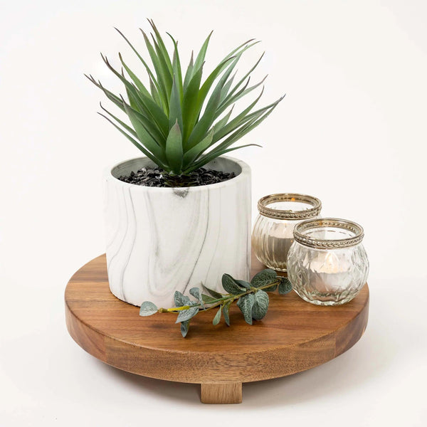 Round riser pedestal board | acacia wood display board | acacia wood riser - Gifts for You 'n Me