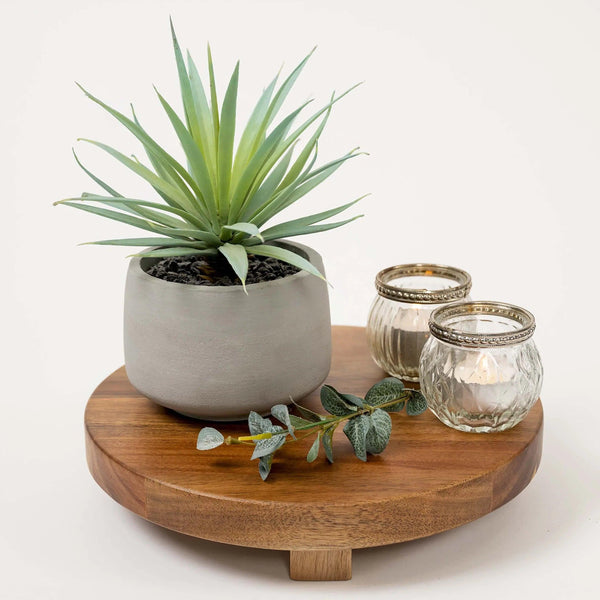 Round riser pedestal board | acacia wood display board | acacia wood riser - Gifts for You 'n Me