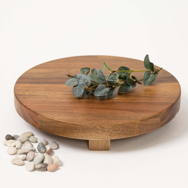 Round riser pedestal board | acacia wood display board | acacia wood riser - Gifts for You 'n Me