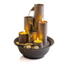 Tiered Column Tabletop Fountain with Tealight Candle Holders
