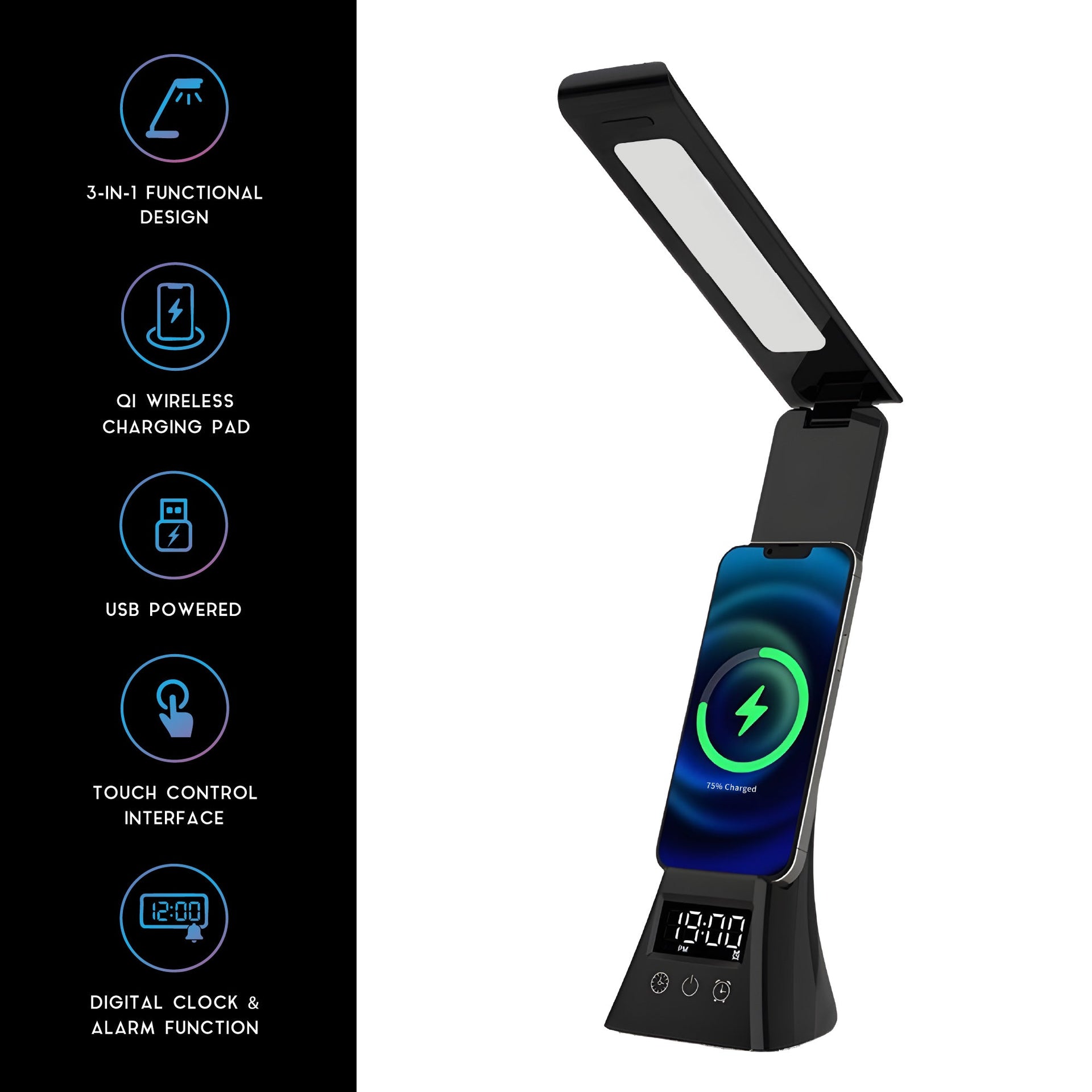The Modern Workspace Productivity Bundle: Pursonic 3-in-1 LED Desk Lamp + Sip & Charge Wireless & Mug Warmer