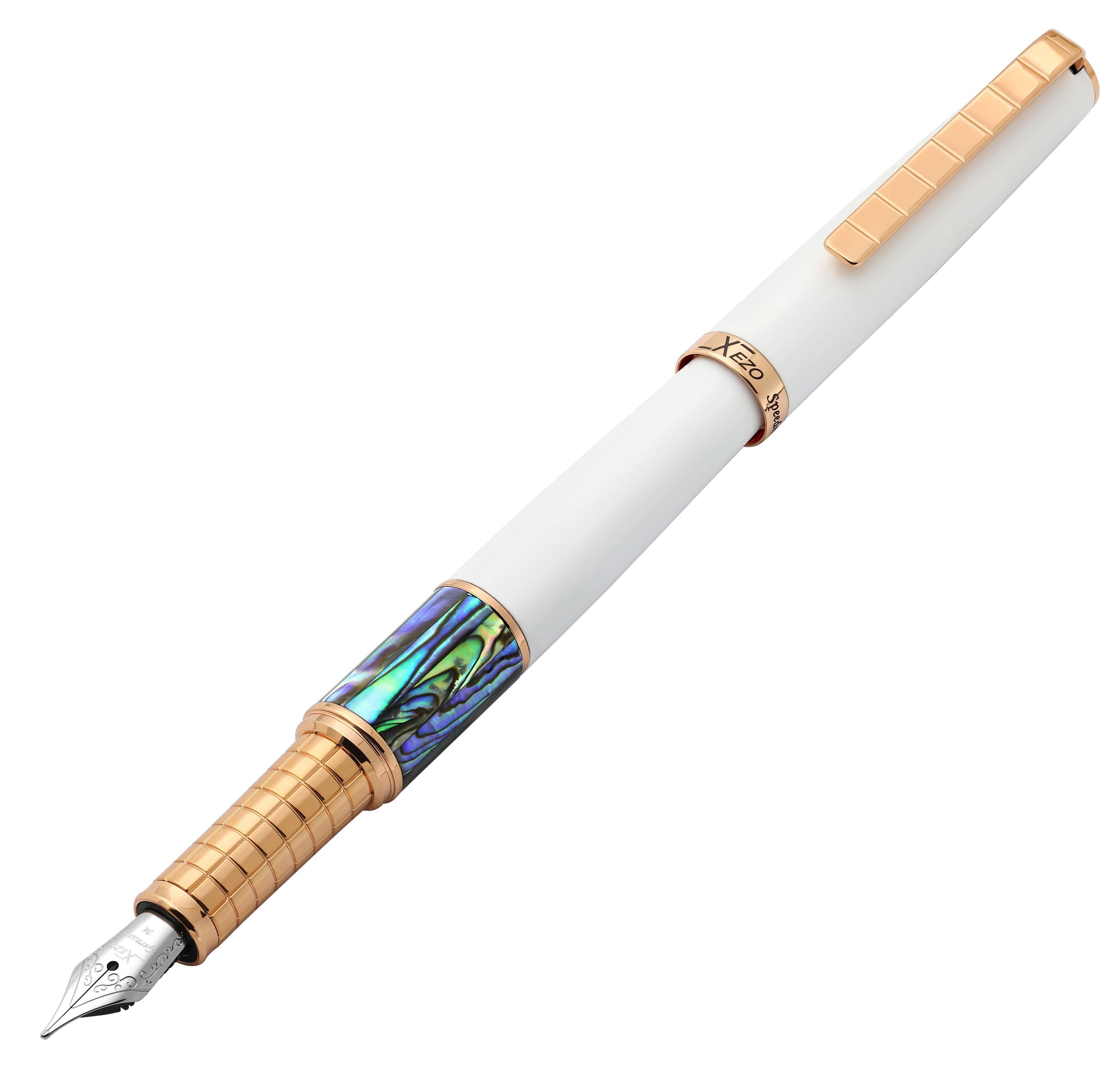 Xezo Speedmaster™ Paua Abalone Rose Gold Medium Fountain Pen