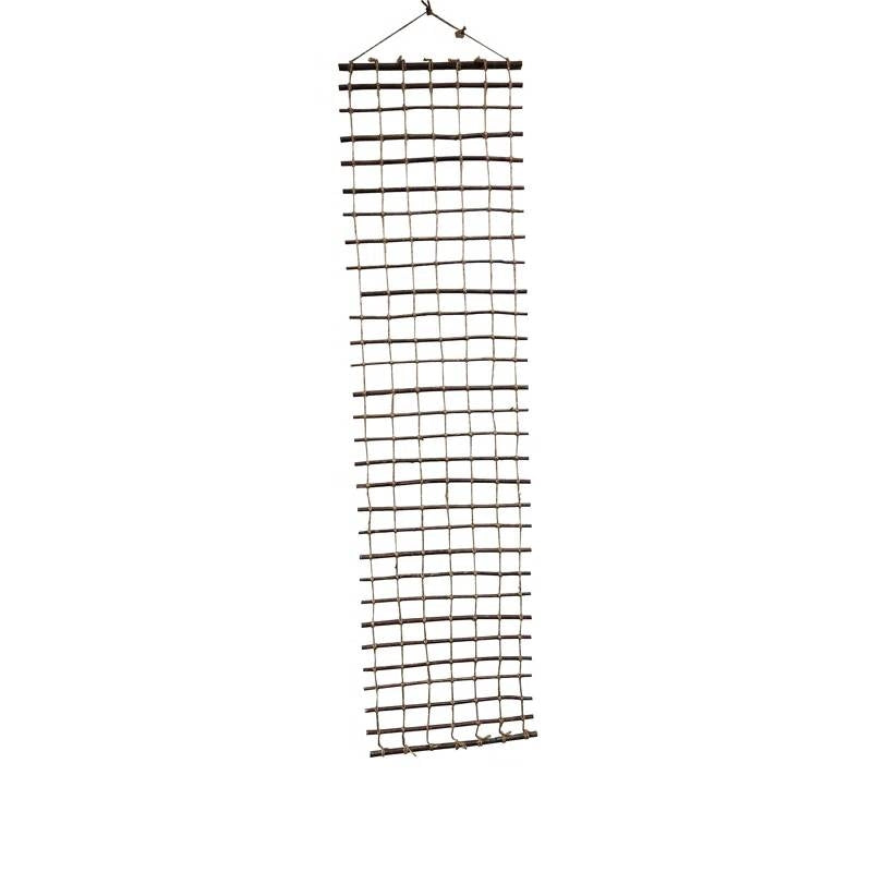 Indoor Outdoor Wall Hanging Willow Wood and Jute Garden Trellis