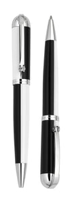 Visionary® Brass & Aluminum Enameled Ballpoint Pen - Black / White