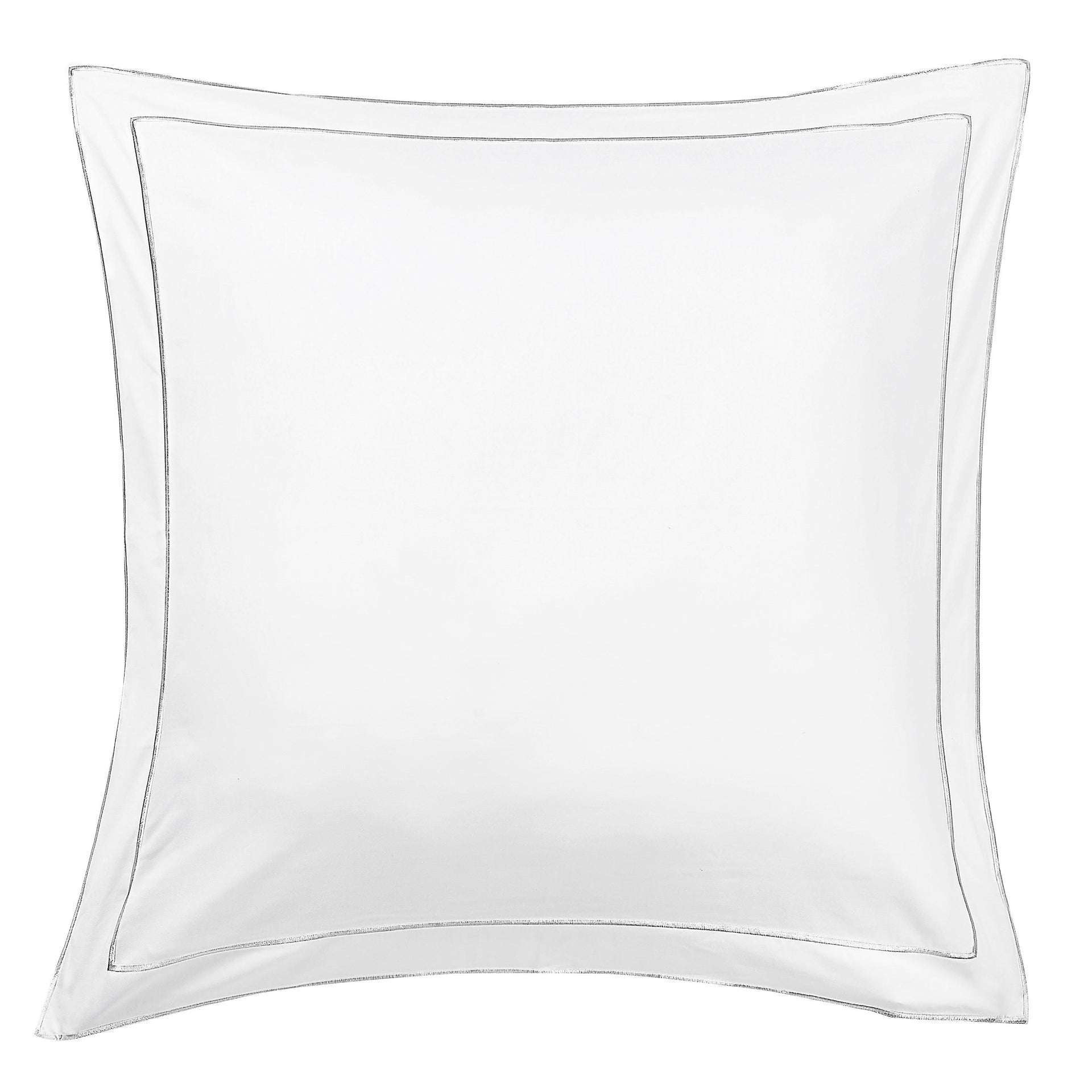 600 Thread Count Framed Sateen Embroidered Cotton Euro Sham Pair