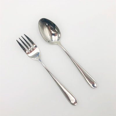 Stainless Steel Serving Fork And Knife Set Of 2 Pieces Great For Entertaining