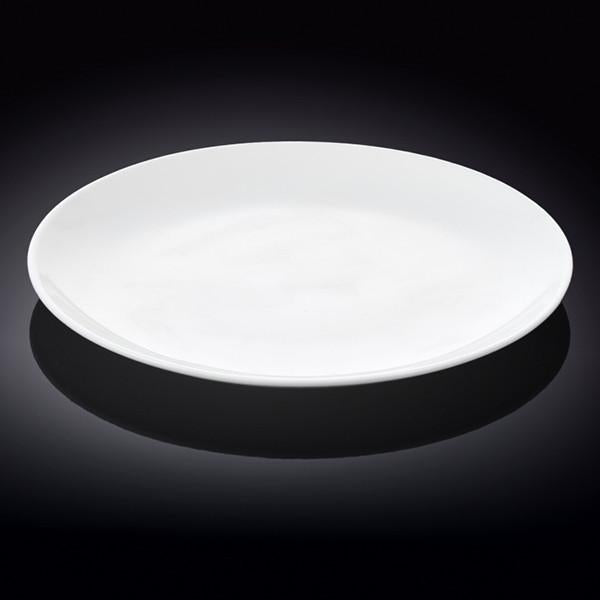 Professional Rolled Rim White Round Plate / Platter 12