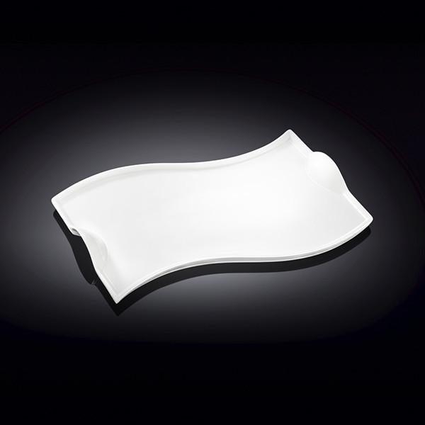 Flat Porcelain White Dish With Handles 10
